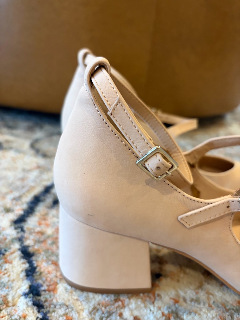 Gianni Bini Leather Ankle-Strap Heels - Picture 6 of 8